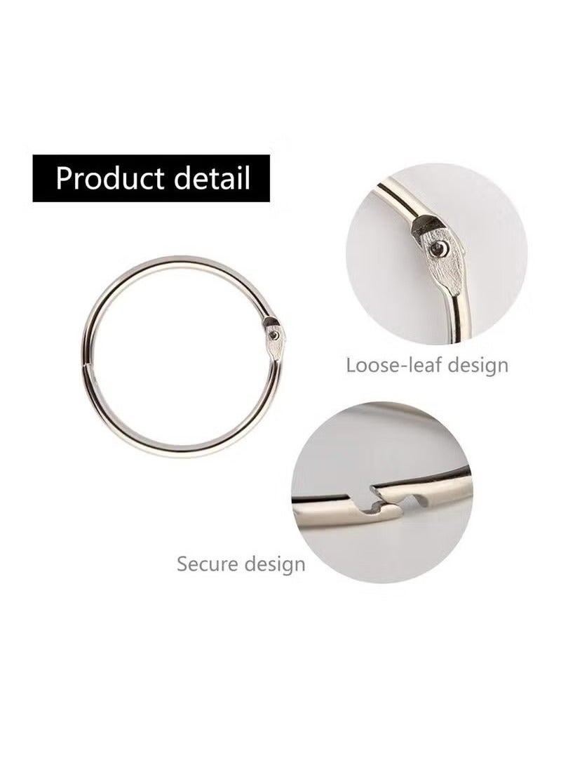 Binder Rings 0.8 Inch, 60 Pcs Book Rings, O Rings for Flashcards Loose, Metal Rings for Index Cards, Silver Loose Leaf Binder Rings for Paper, School, Home or Office - Image 5